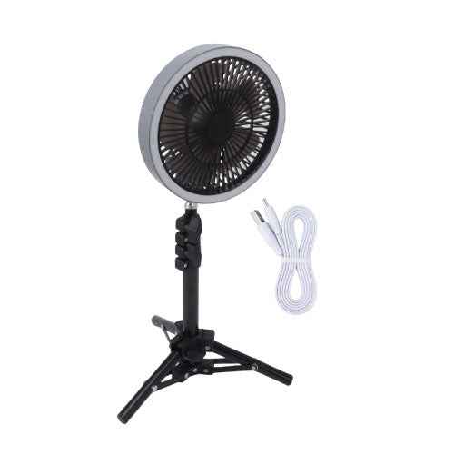 Camping Fan Portable Rechargeable Outdoor Fan with LED Light for Tents and Travel