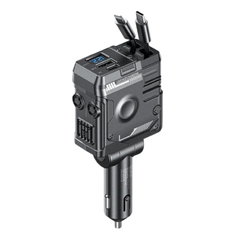 WEKOME WP-C59 75W Car Charger Retractable Cable and Dual Port Fast Charge (SN)