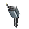 Joyroom JR-CCL05 4 in1 Retractable Car Charger 30W Black (SN) - Alqamarshop