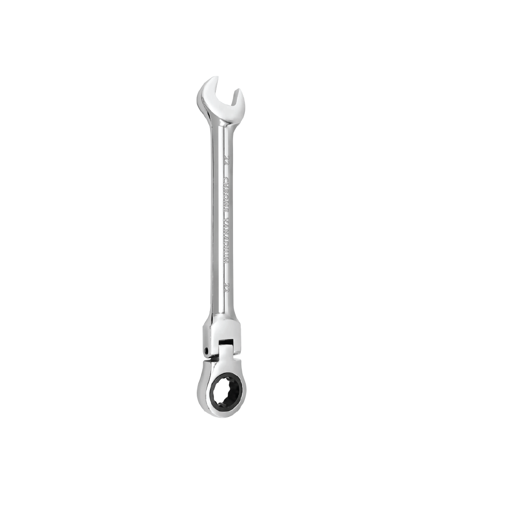12mm Flexible Head Ratcheting Combination  Wrench – Chrome Vanadium Mirror Finish Spanner