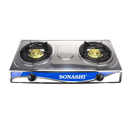 Sonashi SGB-202GN Dual Burner Stainless Steel Gas Stove