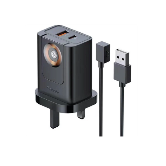 Mcdodo CH-398 30W 2-in-1 UK Travel Charger –  USB-C, USB-A & Smart Watch Charging Statio