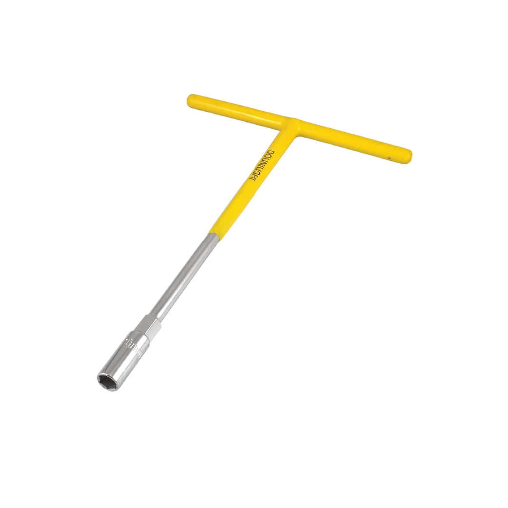T-Handle Socket Wrench 10mm-Chrome -Plated Hex Nut Driver with Rubber Grip