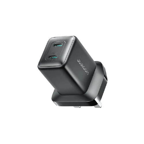Joyroom JR-TCG17 45W Dual USB-C PD Fast Charger – EU/UK Plug, Black