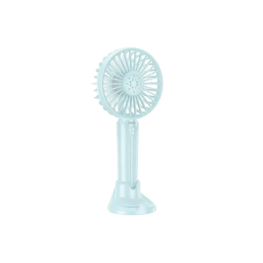 HOCO DF07 Mini Handheld Rechargeable Fan with  Phone Holder – 1200mAh Portable Cooling Fan