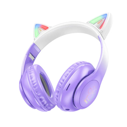 Hoco W42 Wireless/Wired Over-Ear Headphones with Cat Ears (SN) - Alqamarshop