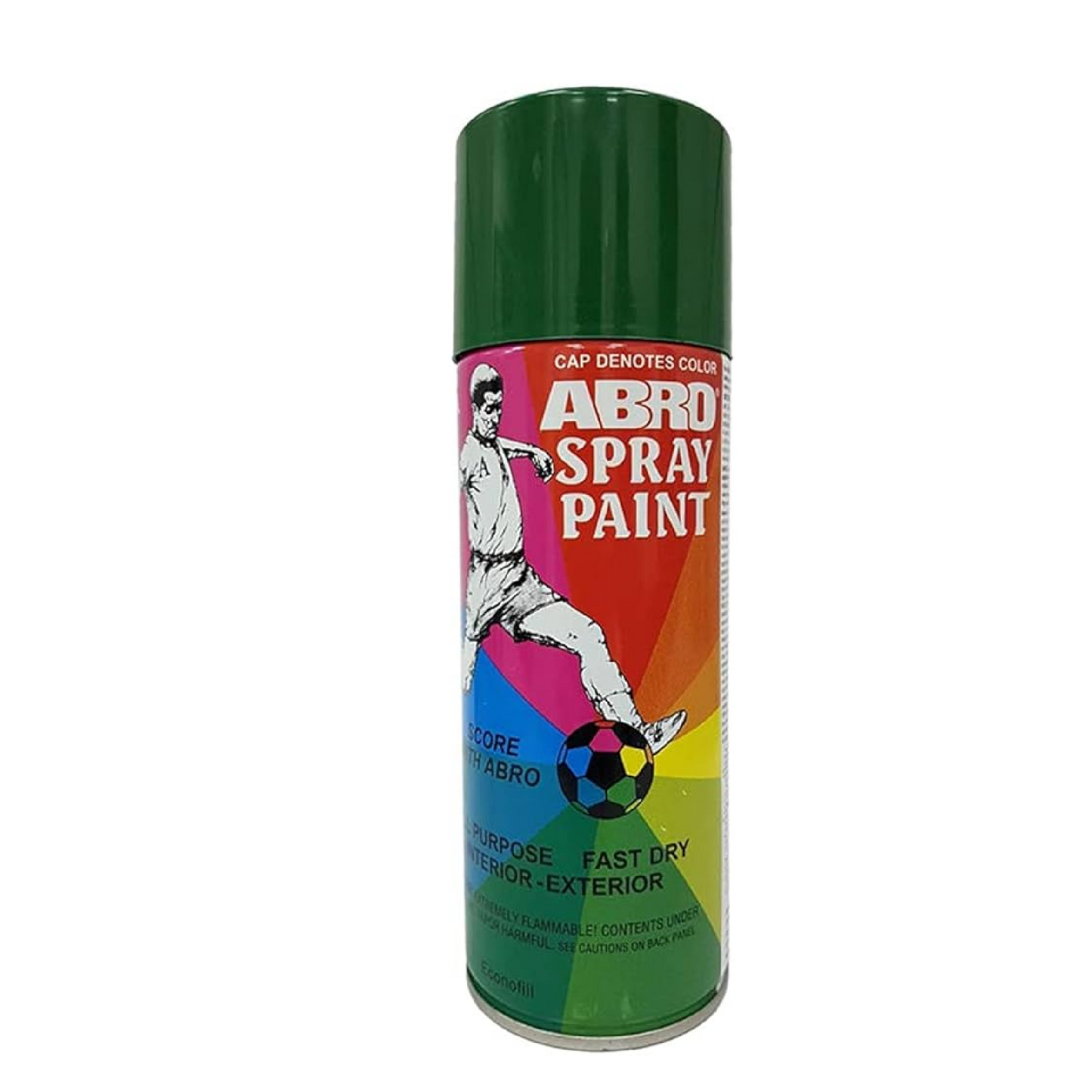 ABRO ABR-22-WH Spray Paint – Gloss Finish in Black,  Yellow, Royal Blue & Dark Green (Verde Oscuro 048)