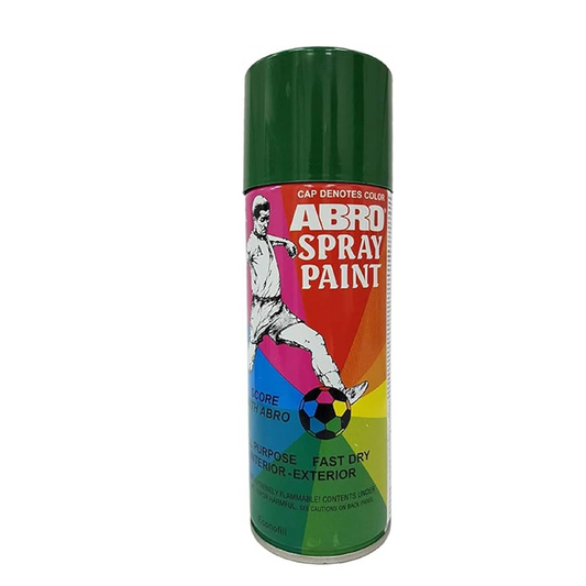 ABRO ABR-22-WH Spray Paint – Gloss Finish in Black,  Yellow, Royal Blue & Dark Green (Verde Oscuro 048)
