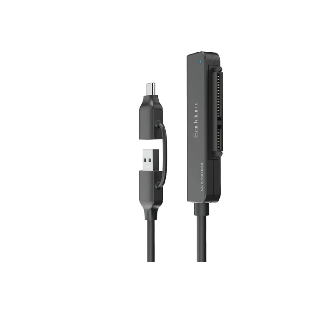Earldom ET-W36 2-in-1 USB-C/USB-A to SATA Adapter – High-Speed HDD/SSD External Converter