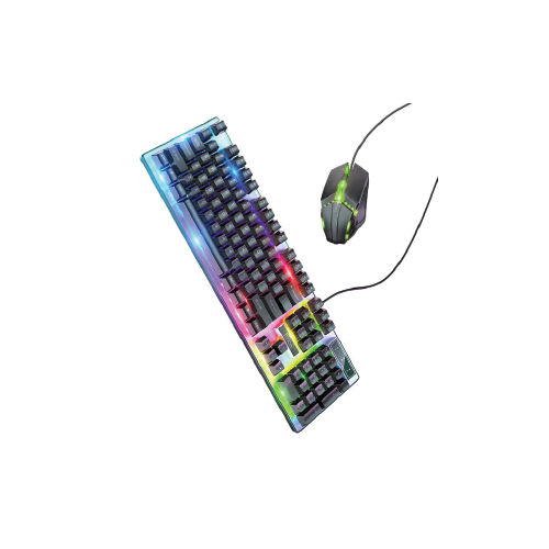 Hoco GM18 Glowing Gaming Keyboard & Mouse Set – RGB LED, Wired USB