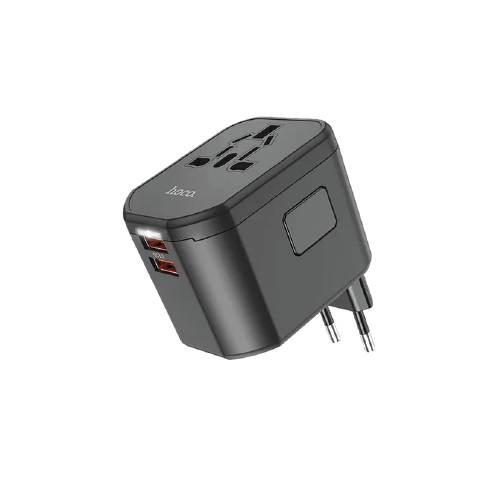 Hoco DC44 PD20W Universal Travel Wall Charger – 3-Port Fast Charger