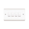 4-Button Electrical Switch Board – Modern, Safe, and Durable for Home and Office Use (T26223) - Alqamarshop