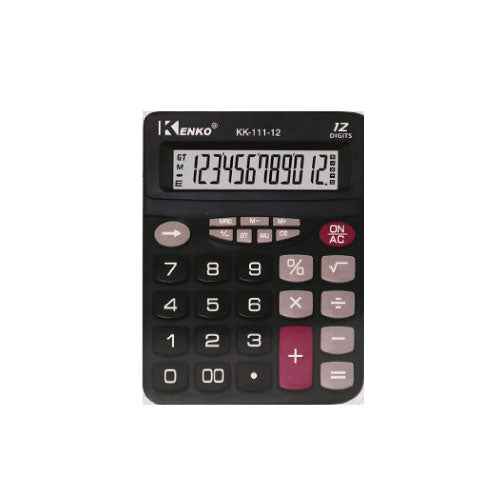 Kenko CT-111-120 12-Digit Electronic Calculator Large  Display Office and School Calculator KK Series (T16483)