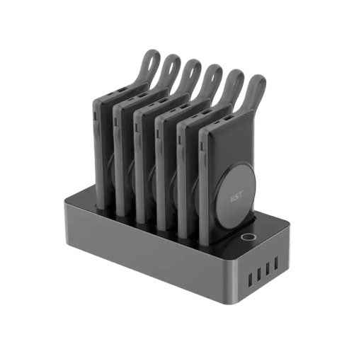 WST 6-in-1 Magnetic Wireless Power Bank Docking Station Multi-Interface Fast Charging Hub (SN)
