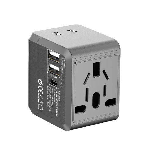 Earldom LC19 Universal Travel Adapter 1500W Power, 3.1A Fast Charge USB Output (T27214)