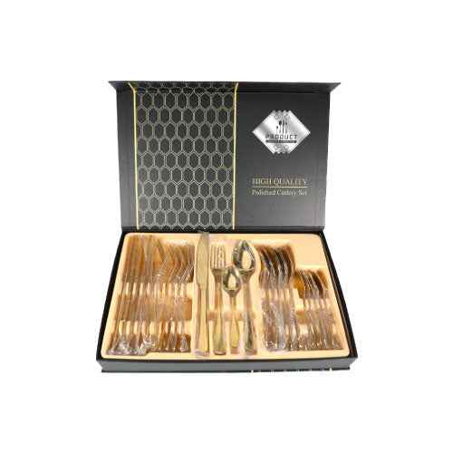 Polished Stainless Steel Cutlery Set Elegant Dinnerware Set for Home, Hotel and Restaurant Use