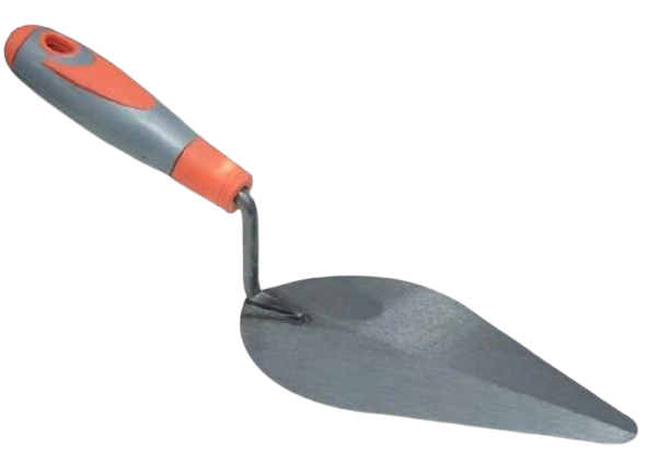 Brick Trowel Round 8"- Durable Masonry Tool with Plastic Handle