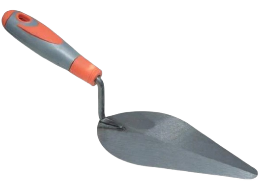 Brick Trowel Round 8"- Durable Masonry Tool with Plastic Handle