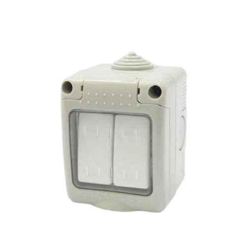 Kenwel 2-Gang 2-Way Plate Switch KN304WP IP55 Weatherproof