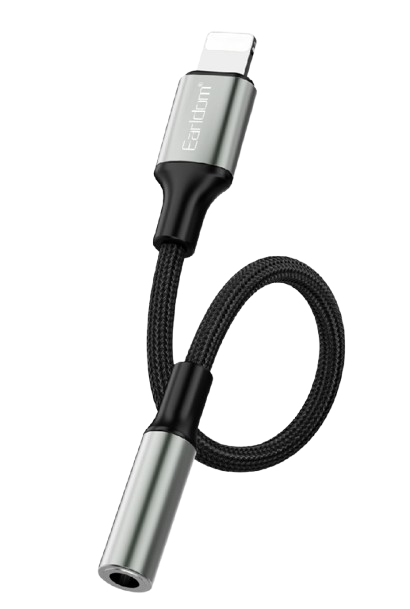 Earldom Audio Cable 8 Pin To 3.5mm Headphone  Adapter 12 CM OT-76 (T26665) - Alqamarshop