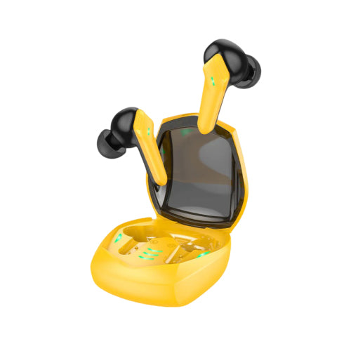 Hoco EW28 Magic Wireless BT Gaming Earphones - Yellow (SN) - Alqamarshop