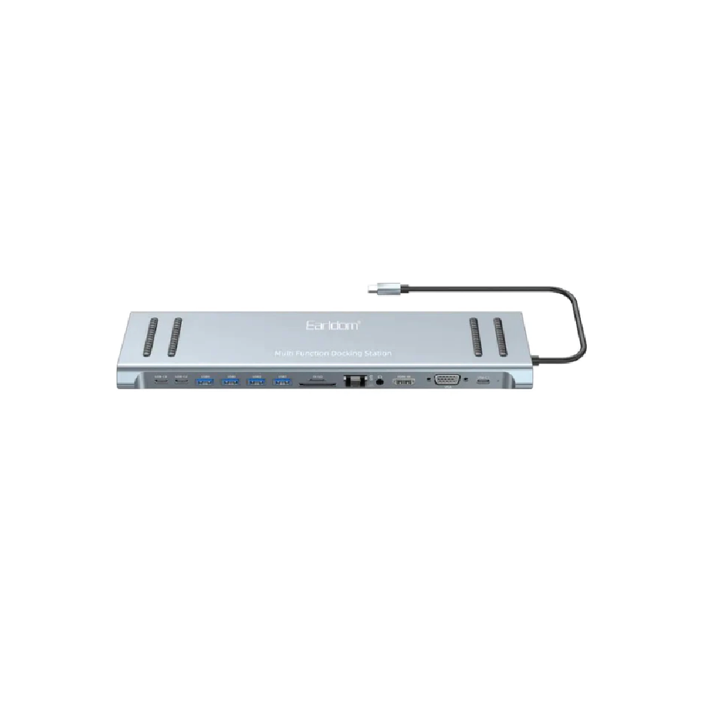 Earldom ET-W28 14-in-1 USB-C Hub-Multiport Docking  Station with 4K HDMI, 100W PD & Gigabit Ethernet
