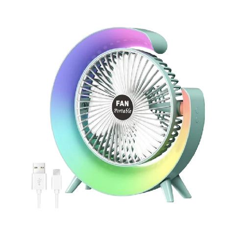 Colorful Desktop Fan A-707  Compact, Stylish and Refreshing Breeze (T27439) - Alqamarshop