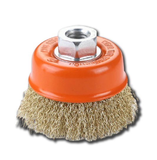 SOMAFIX Crimped Wire Cup Brush 3" x 14mm – Durable & Efficient Cleaning - Alqamarshop