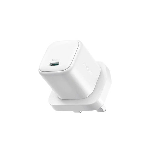 GaN Mini 30W Compact Fast Charging AdapterUK Plug, White TCG15 (SN) - Alqamarshop