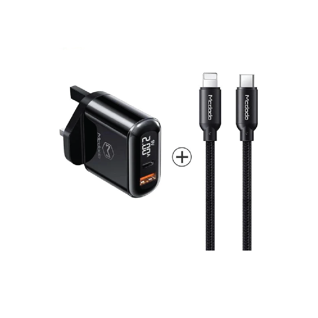 Mcdodo CH-7231 20W Fast Charging Wall Charger with  Type-C to Lightning Cable-PD Fast Charger for iPhone