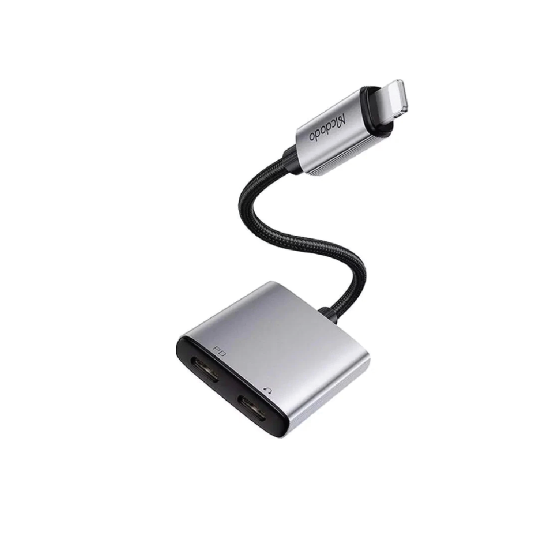 Mcdodo CA-5560 2-in-1 Lightning to Dual Lightning  Audio Adapter-Charging & Audio Splitter for iPhone & iPad