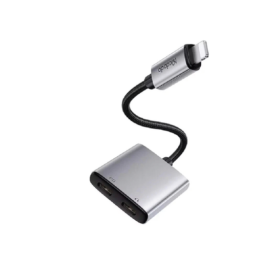 Mcdodo CA-5560 2-in-1 Lightning to Dual Lightning  Audio Adapter-Charging & Audio Splitter for iPhone & iPad