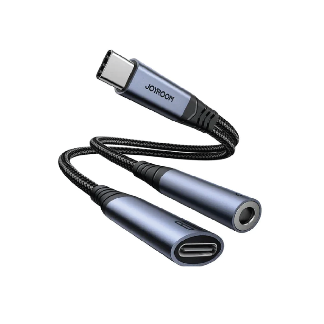 Joyroom 2-in-1 USB-C Audio Adapter-USB-C to 3.5mm  Headphone Jack & USB-C Charging Converter
