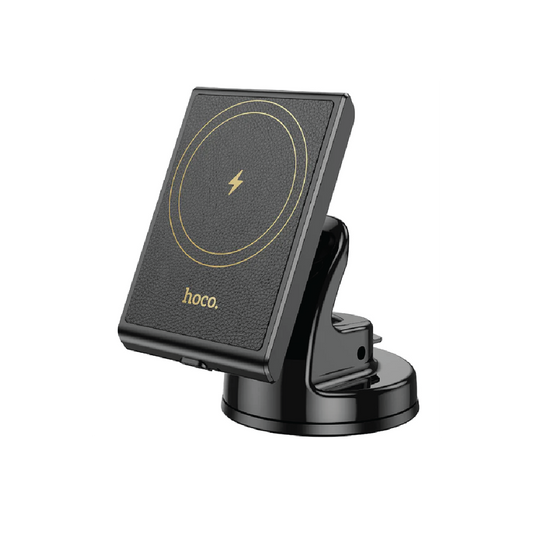 Hoco HW20 Precious Magnetic Wireless Fast Charging  Car Holder – Center Console Phone Mount (Black)