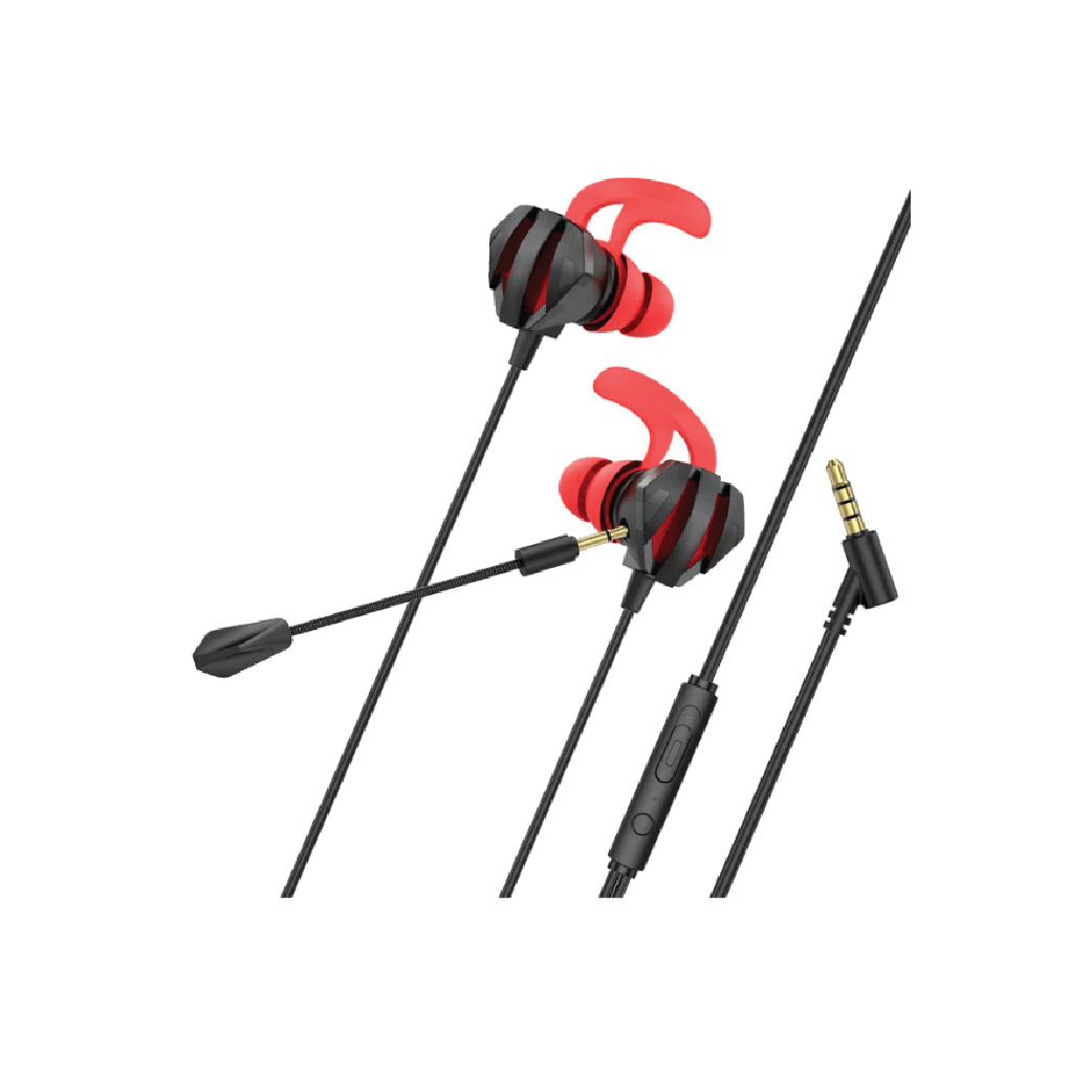 M105 Sharp Gaming Earphones with Microphone-High- Fidelity Audio Headset with In-Line Controls (Black)