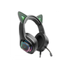 Hoco W107 Cute Cat Luminous Gaming Headphones-  Wireless Cat Ear Headset (Elf Cat Edition)