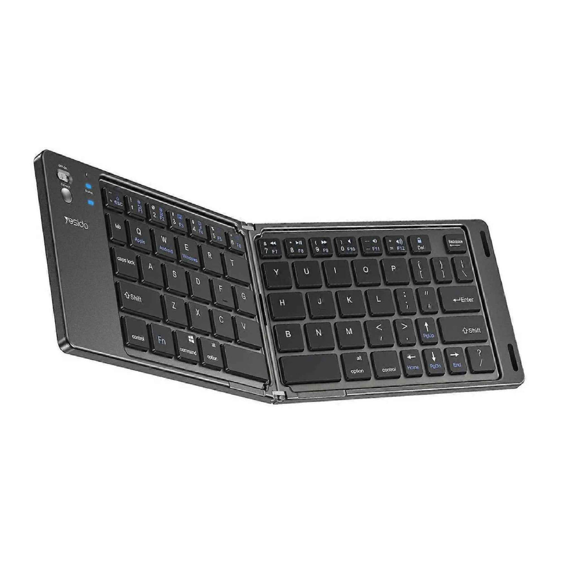 KB27 Bluetooth 5.0 Folding Keyboard – Magnetic  Design, Long Battery, 65 Keys arabic(S.N)
