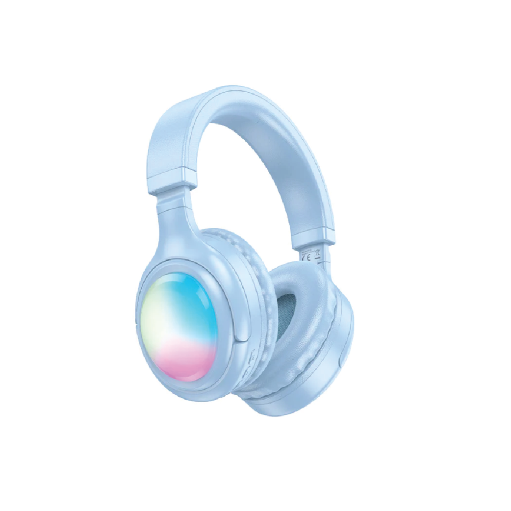 Hoco W48 Focus BT Wireless Headphones – High- Fidelity Bluetooth Over-Ear Headset (Blue)