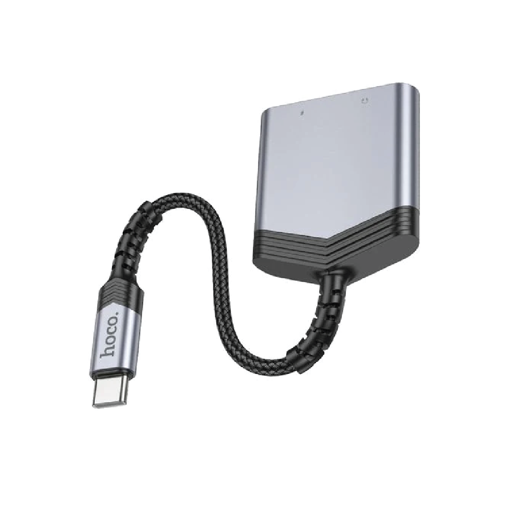 Hoco LS39 Type-C to Type-C + 3.5mm Audio Converter  – PD27W Charging Adapter with DAC Decoder