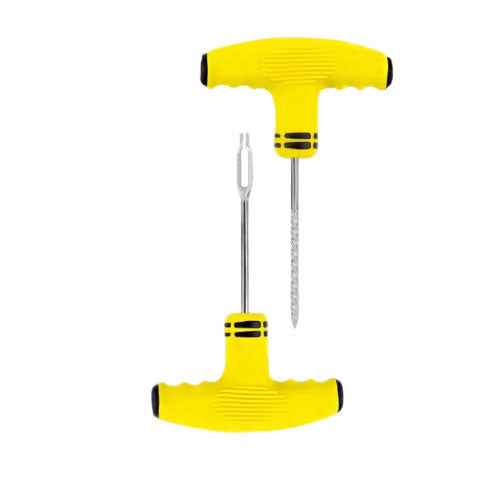 Deluxe Tire Plug Kit Professional Tubeless Tire Repair Tool Set for Cars & Motorcycles (T27751)