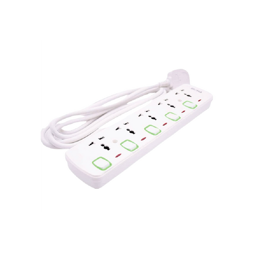 MOHA 5-Way Power Extension Strip 5M – Heavy- Duty 250V 13A Universal Power Socket