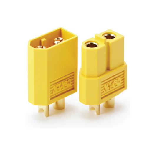 XT90 Male & Female High-Current Power Connectors  – 90A 500V DC Gold-Plated Nylon Battery Plug Set
