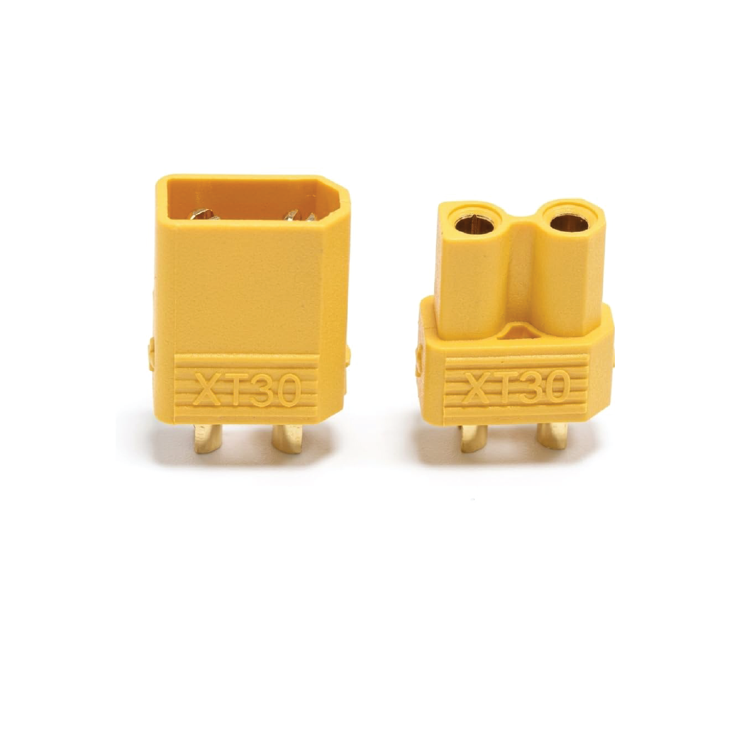 XT30 Male & Female Power Connectors -30A High-Current  Gold-Plated Battery Plug Set for RC Drones & LiPo Batteries