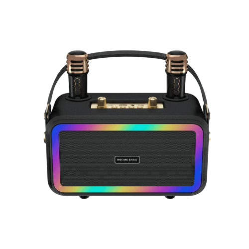 BOOMS BASS M3201+ Portable Karaoke BluetoothSpeaker Dual Mic, 3D Stereo (SN)