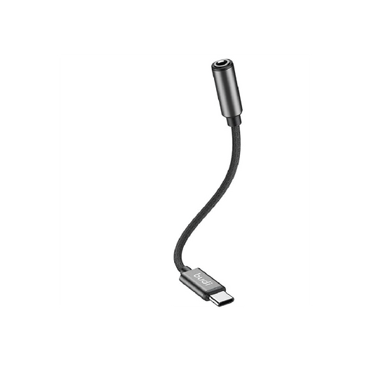 Budi USB-C to 3.5mm Audio Adapter – Aluminum AUX Headphone Converter Cable 11cm
