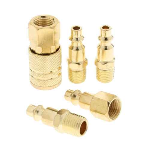 Rongyao 5 Pcs Quick Coupler Set 14927 1 Durable Air Hose Connector Fittings Kit