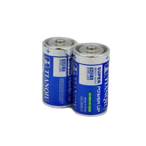 Tianqiu R20P D Size Battery 1.5V Heavy Duty Cell (T27641)
