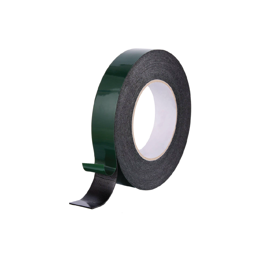 ABRO Masters Double-Sided black PE Foam with Green Adhesive Liner Tape-24mm x 10 Yards Heavy Duty Mounting