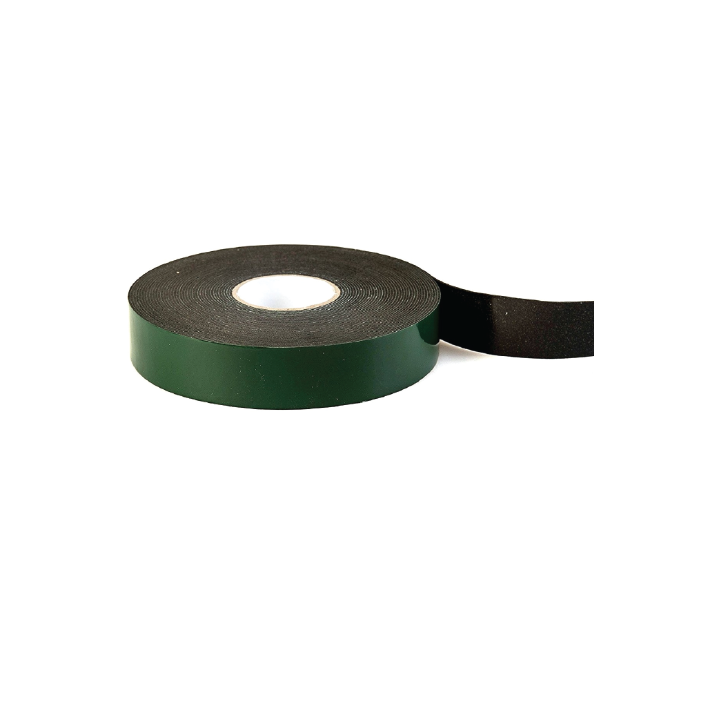 ABRO Masters Double-Sided black PE Foam with Green Adhesive Liner Tape-12mm x 10 Yards Heavy Duty Mounting