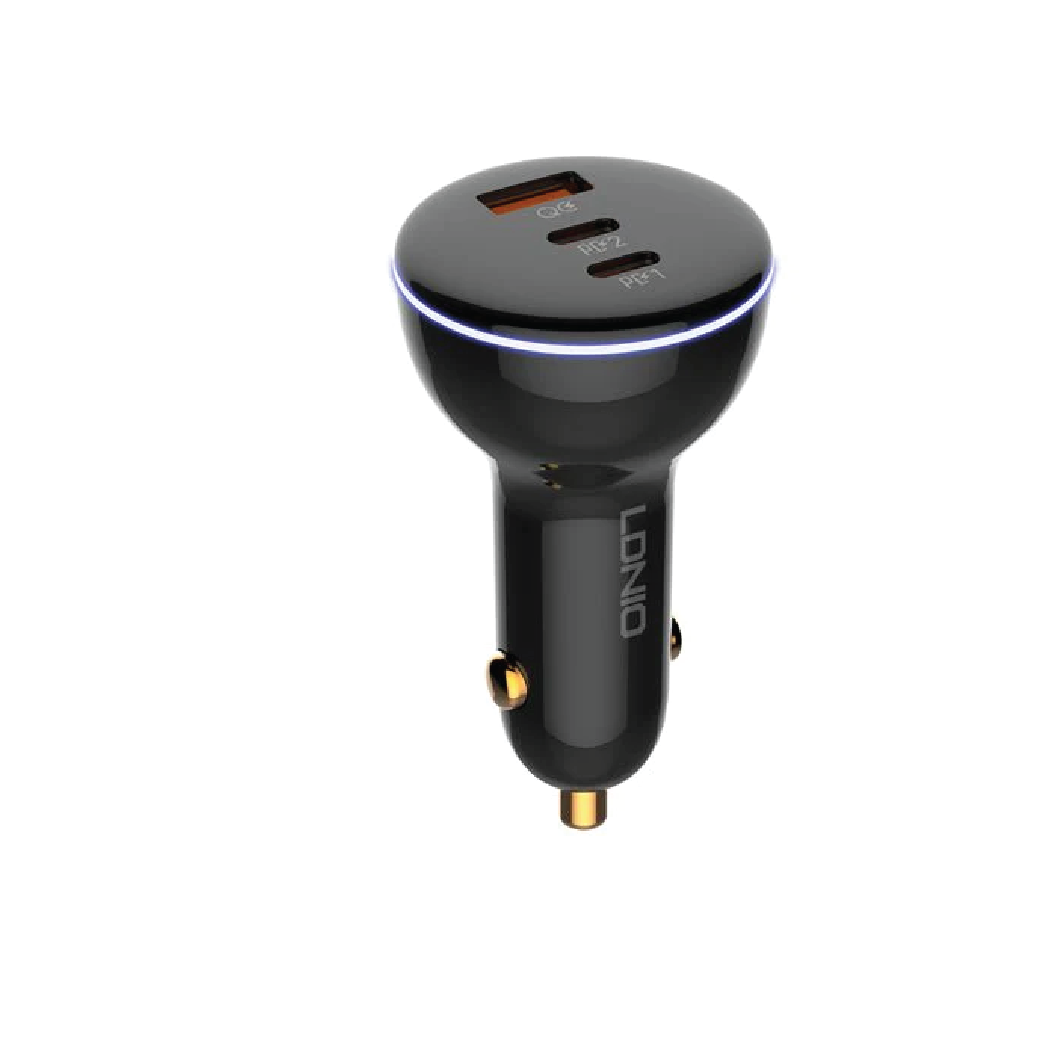 LDNIO C102 160W Super Fast Car Charger  – 3 USB Multi-Port Charging Adapter